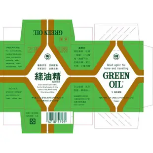 綠油精Green Oil (3g/5g/10g)【全成藥妝】