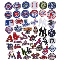 在飛比找蝦皮購物優惠-MLB美國棒球大聯盟刺繡布貼衣服徽章臂章褲子補丁貼花 有背膠
