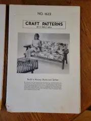 A. Neely Hall Craft Pattern "Redwood Settee" Deck Patio Sofa Furniture Woodcraft