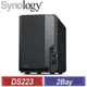 Synology 群暉 DiskStation DS223 2Bay NAS網路儲存伺服器