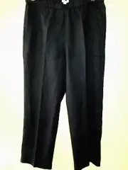 EILEEN FISHER ANKLE PANS T ORGANIC LINEN BLACK SIZE PETITE SMALL $158.00 NEW