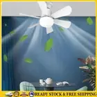 Modern Ceiling Fan with LED Light Remote Control for Bedroom (White A) .