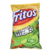 Fritos Corn Chips TWISTS LIME & JALAPENO Flavor 9.25 Oz Frito-Lays (1 Bag)