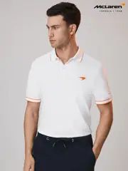 Reiss White McLaren F1 Mercerised 100% Cotton Polo Shirt (K83099) | $195