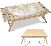 Homodoskey Puzzle Board 1500 Pieces, 89x 68cm Jigsaw Puzzle Table with 4 Drawers and Cover,Portable Board GameTable with Folding Legs for Adults and Teens