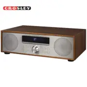 Crosley CR3501A-WA Fleetwood Clock Radio & CD Player w/ Bluetooth - Walnut