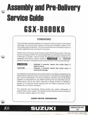 Genuine Suzuki Assembly and Pre-Delivery Service Guide/Manual GSX-R600 2006