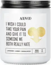 AOOVOO Lavender Aromatherapy Candle, Get Well Soon Gift for Women, Soy Wax Candl