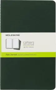 Cahier Notebook - Set of 3 - Plain - Large - Myrtle Green, (CH018K15)