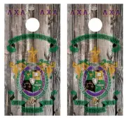 Lambda Chi Alpha Barnwood Cornhole Board Wraps FREE LAMINATION #1651