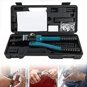 Hydraulic Crimping Tool, Manual Hydraulic Crimper, for Copper/Aluminum Cable Terminal Lugs with Insulated Handle & Thick Chrome Stamping Dies,YQK-240