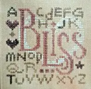 BLISS - Sampler with BLISS Highlighted & Hearts - Cross Stitch Chart