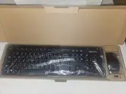 Wireless Computer Keyboard and Mouse Combo - US Layout (QWERTY), Black