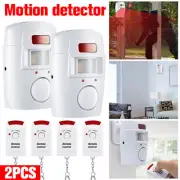 2x Alarm System House Motion Sensor Alarm Wireless PIR 105db Home Security