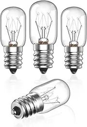 Bonlux Pygmy Bulb 15W Screw Bulb E14 Himalayan Salt Lamp Bulb Dimmable Fridge Bulb SES Small Edison Screw Oven Bulb, Flea Trap Bulb, Scentsy Bulb, Plug in Wax Melt Burner Bulb, Sign Lamp, 240V, 4-Pack