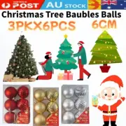18x Christmas Tree Baubles Ornament Xmas Hanging Wedding Party Balls Decor 6CM