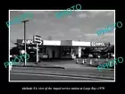 OLD POSTCARD SIZE PHOTO OF LARGS BAY SA THE AMPOL OIL Co SERVICE STATION c1970