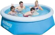 Bestway 10' x 30" Or 8' x 26" Fast Set Inflatable Above Ground Swimming Pool