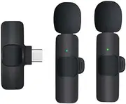 Lockmaner Wireless Lavalier Microphone for Video Recording,Live Stream,Vlog,Presentation Noise Canceling Microphone