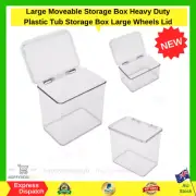 Storage Box Heavy Duty Plastic Tub with Lid