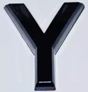 1 PCS - Apartment Number Sign/Mailbox Number Sign, Y ( 3D,2.75 x 1.75,)