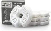 YES4PETS 8 x Pet Dog Cat Fountain Filter Replacement Activated Carbon Ion Exchange Resin Triple Filtration System Automatic Water Dispenser Compatible