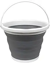 Sabco Space Saver Round Bucket, 10 Liter Capacity, Black/White