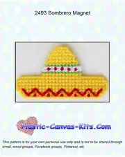 Sombrero Magnet - Plastic Canvas Pattern or Kit