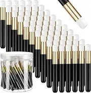 60 Pieces Lash Shampoo Brushes with Container, Eyelash Extension Cleansing Brush Nose Pore Cleaning Brush Peel off Blackhead Removing Tool Cosmetic Lash Cleanser Facial Cleansing Brushes (Black)
