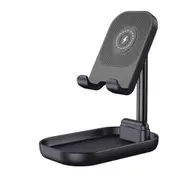 Ws2 Foldable Mobile Phone Tablet Wireless Charging Desktop Holder Bracket(Black)
