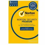 Norton Security Premium 2025- 2026 Antivirus 5 Devices 1 Year PC MAC iOS AUS
