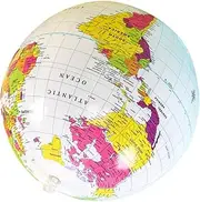 Giant Inflatable Globe Beach Ball PVC Educational for Adults for Swimming Pool Parties and Decorative Floating Fun
