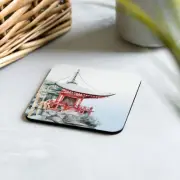 Japanese Temple Cork-back Coaster