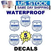 5 HOME SECURITY MONITORING SYSTEM ALARM WINDOW DECALS WARNING STICKER