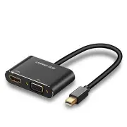 Mini DP to HD VGA Adapter Thunderbolt 2 Converter DP Cable for Macbook Air 13 Surface Pro 4 Mini DisplayPort HD Converter BLACK COLOR
