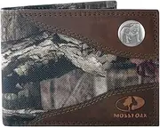 ZEP-PRO Mens NCAA Mississippi Old Miss Rebels Zep-Pro Mossy Oak Nylon and Leather Passcase Concho Wallet, Camouflage UMS-IWNT1-MOS-P