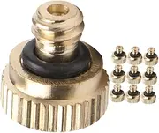 Abaodam 10Pcs Misting Nozzle for Outdoor Cooling System Durable Atomizing Sprayer with Leak Rings for Garden Hose Irrigation and Landscaping