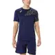 Asics [2051A307-400] 男 短袖 上衣 T恤 排球 運動 訓練 休閒 亞瑟士 深藍