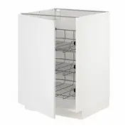 METOD base cabinet with wire baskets, white/Stensund white, 60x60x80 cm