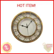 SAC SMARTEN ARTS 8" Silent Quartz Wall Clock Non-Ticking Digital Gold Clocks wit