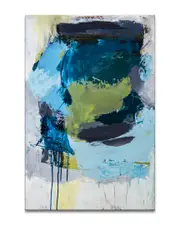 Ready2HangArt Aqua Stack Wrapped Canvas Wall Art by Lynn Byrd