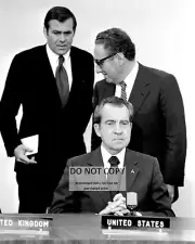 RICHARD NIXON, HENRY KISSINGER & DONALD RUMSFELD NATO 1974 - 8X10 PHOTO (EP-576)