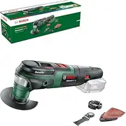 [Bosch] 18V Cordless Oscillating Multitool Without Battery, Variable Speed, LED, Quick Change, Includes 2 x Blades Sanding Set & Depth Stop (AdvancedMulti 18 LI). Made in Europe