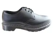 Dr Martens 1461 Mono Black Smooth Lace Up Comfortable Unisex Shoes - ModeShoesAU