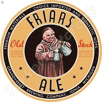 Friars Ale 11.75" Round Metal Sign