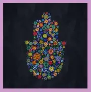 Bead embroidery kit The symbol "Hamsa" hand embroidery needlework kit