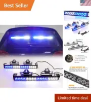 High-Intensity 32 LED Strobe Light with 21 Flash Patterns - 12V Captain's Choice