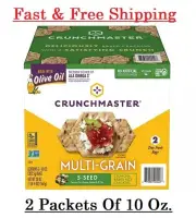 2 PACK - Crunchmaster 5 Seed Multi-Grain Cracker with Olive Oil 10 Oz Total 20oz