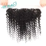 ALI GRACE Hair Brazilian Deep Wave 13x4 Ear to Ear Free/Middle Part Lace Frontal