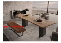 在飛比找Yahoo!奇摩拍賣優惠-會議桌工業風實木辦公桌長桌極簡會議桌家用餐桌高級原木大板桌工